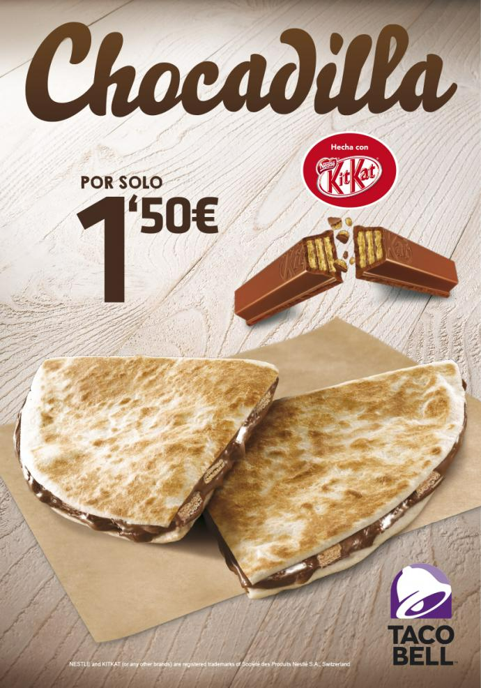 foto de promo chocodilla de taco bell con kit kat
