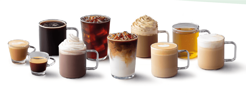 diferentes tipos de bebidas