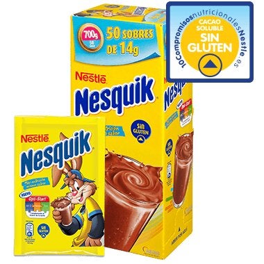 nestle nesquik cacao soluble instantaneo estuche 50 sobres
