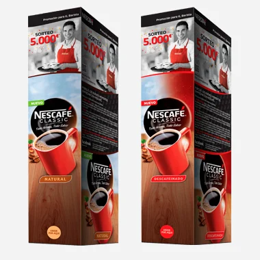 nescafe classic natural y descafeinado bares y cafeterias