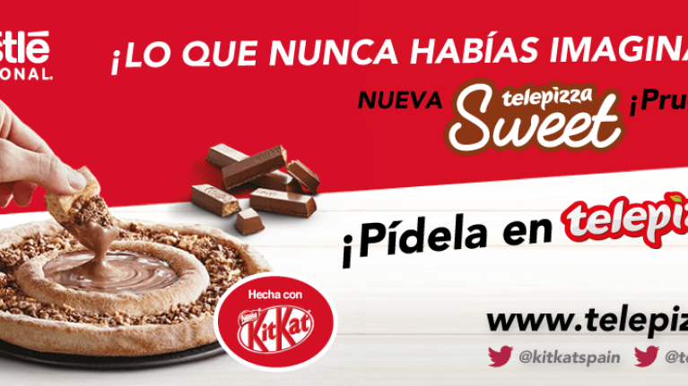 primera pizza hecha con kit kat