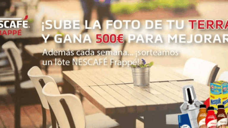 Promoción Nescafé Terrazas con sombra