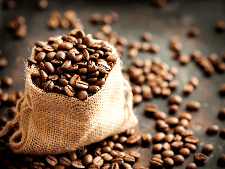 saco de granos de café