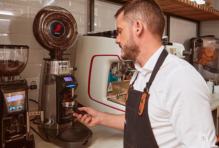 Alumno de la academia barista
