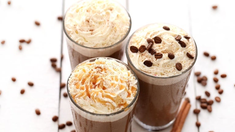 Tres tazas de café Frappé
