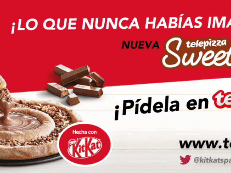 primera pizza hecha con kit kat