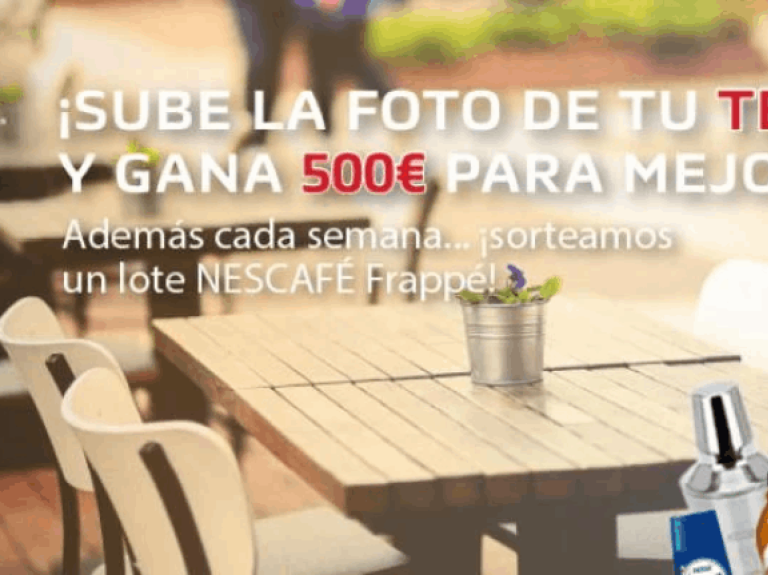 Promoción Nescafé Terrazas con sombra