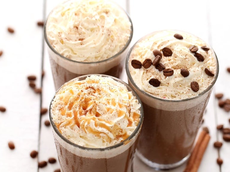 Tres tazas de café Frappé