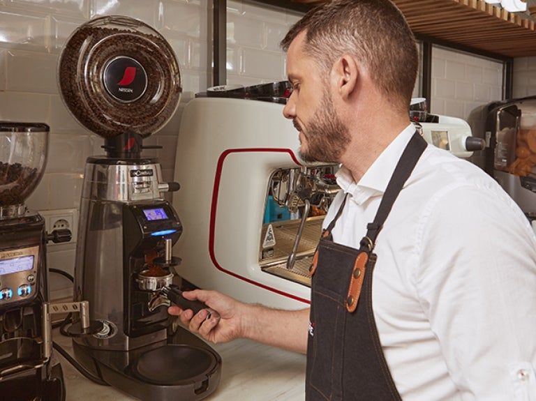 Alumno de la academia barista