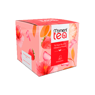 MOMENT TEA Té Rojo Pu Erh con Hibisco y Frutas Premium