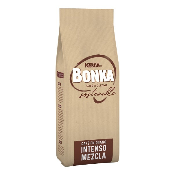 BONKA Intenso Mezcla Bolsa 1 kg de café en Grano lateral