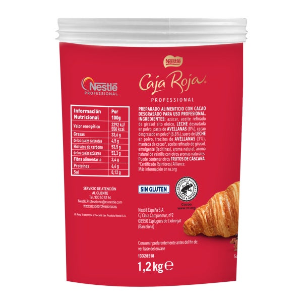 Trasera de producto Caja Roja