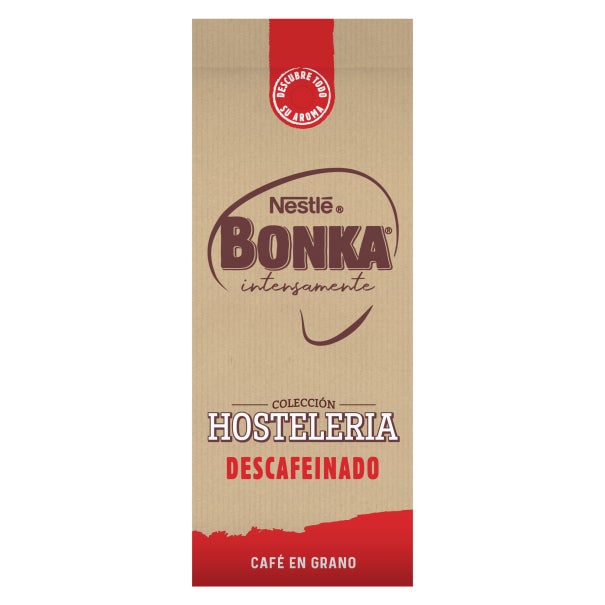 Café en grano descafeinado BONKA Hostelería front