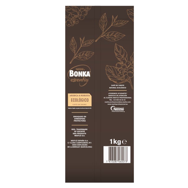 Café en grano BONKA Essentia Ecologico back