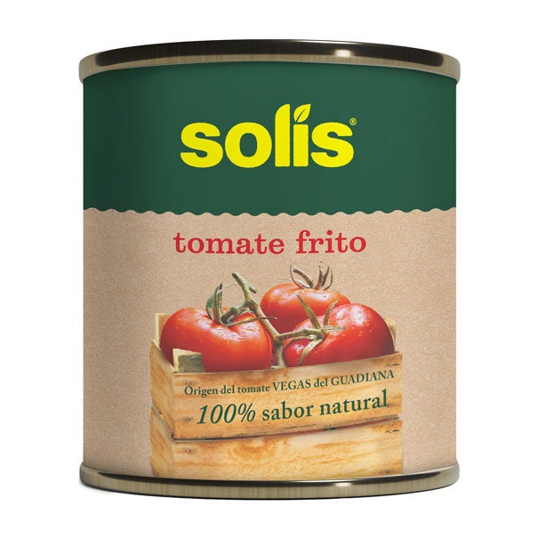 Lata de tomate frito Solis frontal