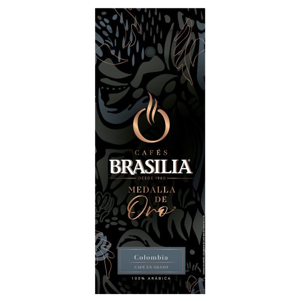 Café en grano Brasilia Colombia Medalla de Oro Front