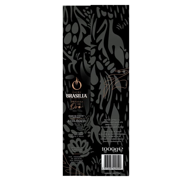 Café en grano Ecológico Brasilia Medalla de Oro back