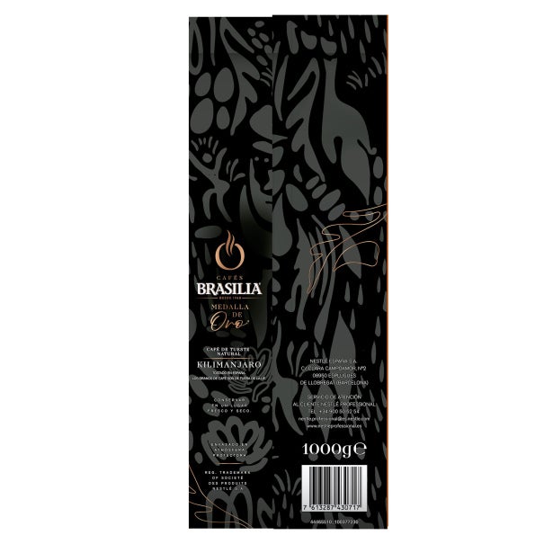 Café en grano Kilimanjaro Brasilia Medalla de Oro Back
