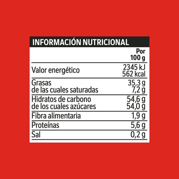 Nestlé Extrafino salsa información nutricional