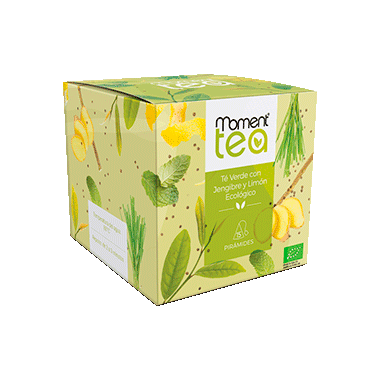 MOMENT TEA Té Verde con Jengibre y Limón Ecológico Premium
