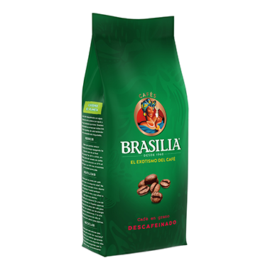 Café Tostado Natural Descafeinado en grano Brasilia