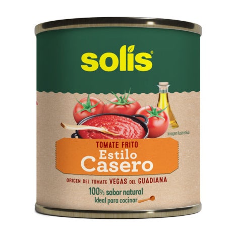 Lata de tomate frito estilo casero - frontal