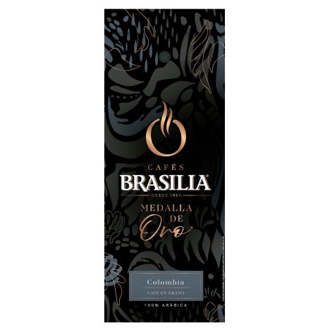 Café en grano Brasilia Colombia Medalla de Oro Front